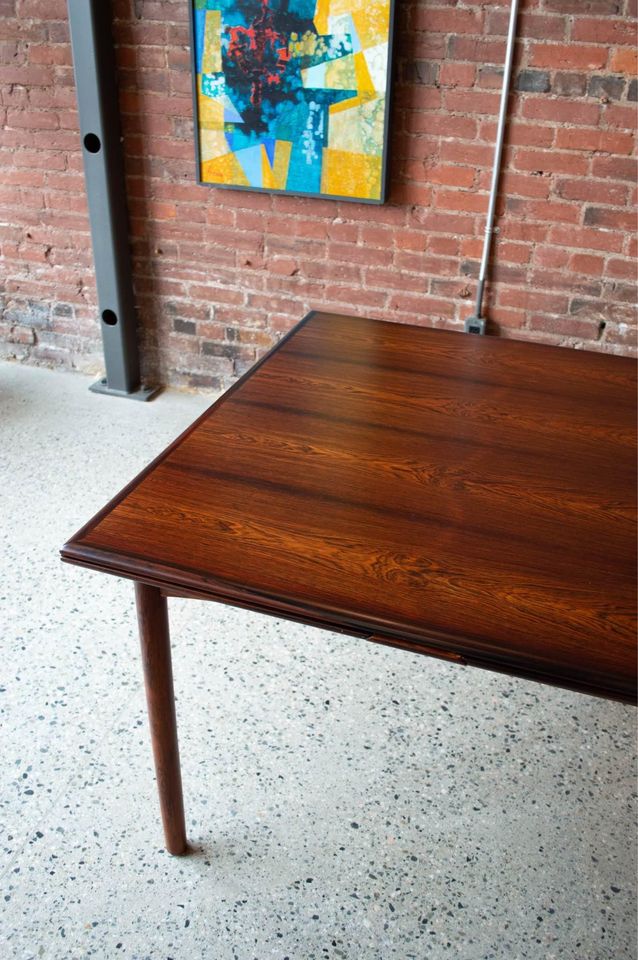 1960s Brazilian Rosewood Dining Table Made in Denmark