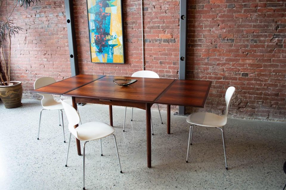 1960s Brazilian Rosewood Dining Table Made in Denmark