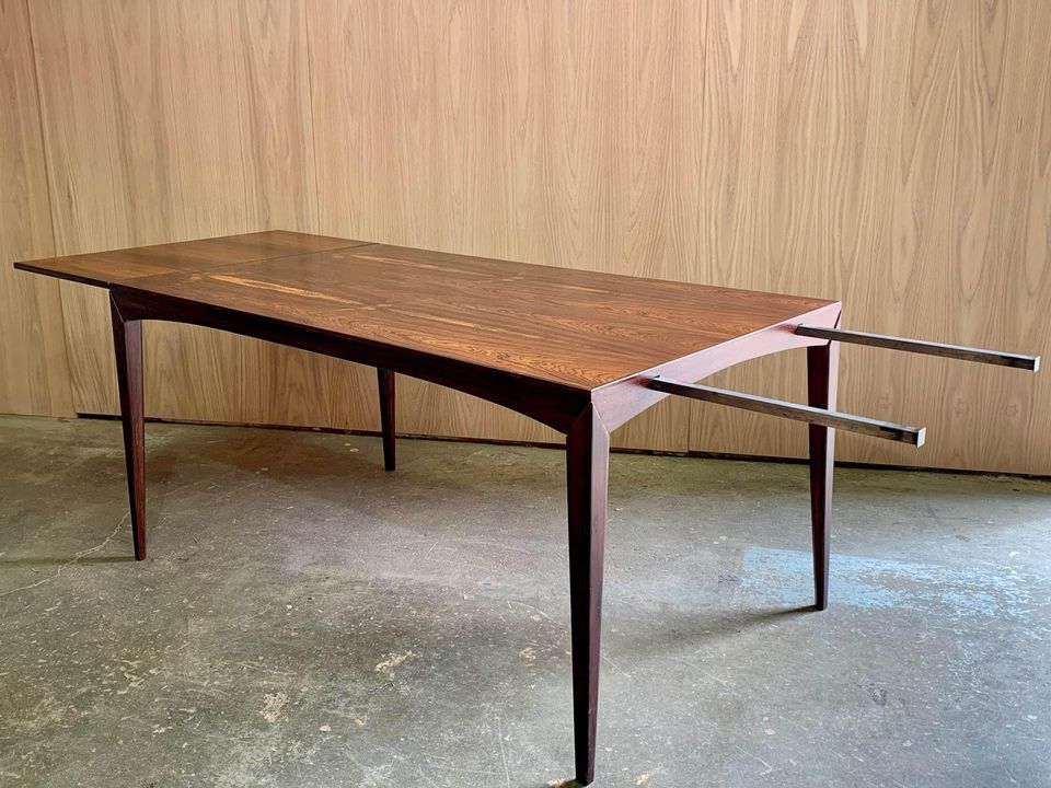 1960s Brazilian Rosewood Dining Table Made in Denmark