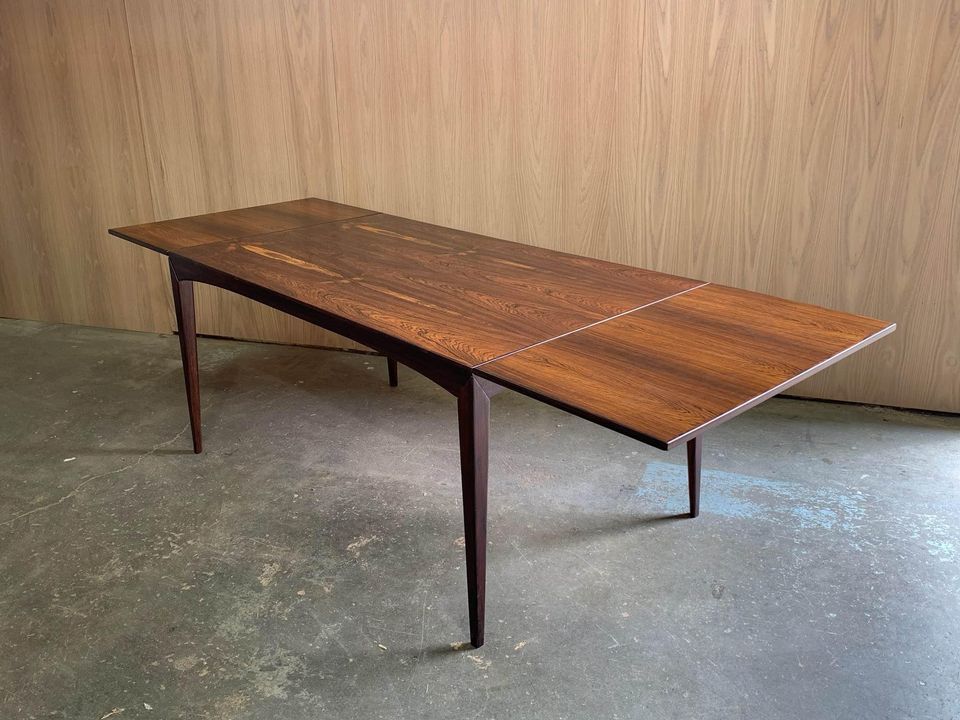 1960s Brazilian Rosewood Dining Table Made in Denmark