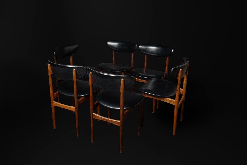 1960s Brazilian Rosewood Dining Table and Chairs