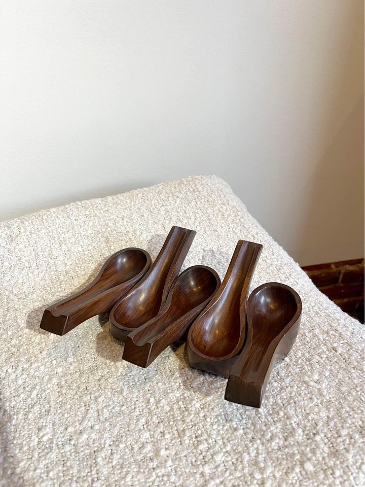 1960s Brazilian Rosewood Pipe Holder Sculpture by Jean Gillon