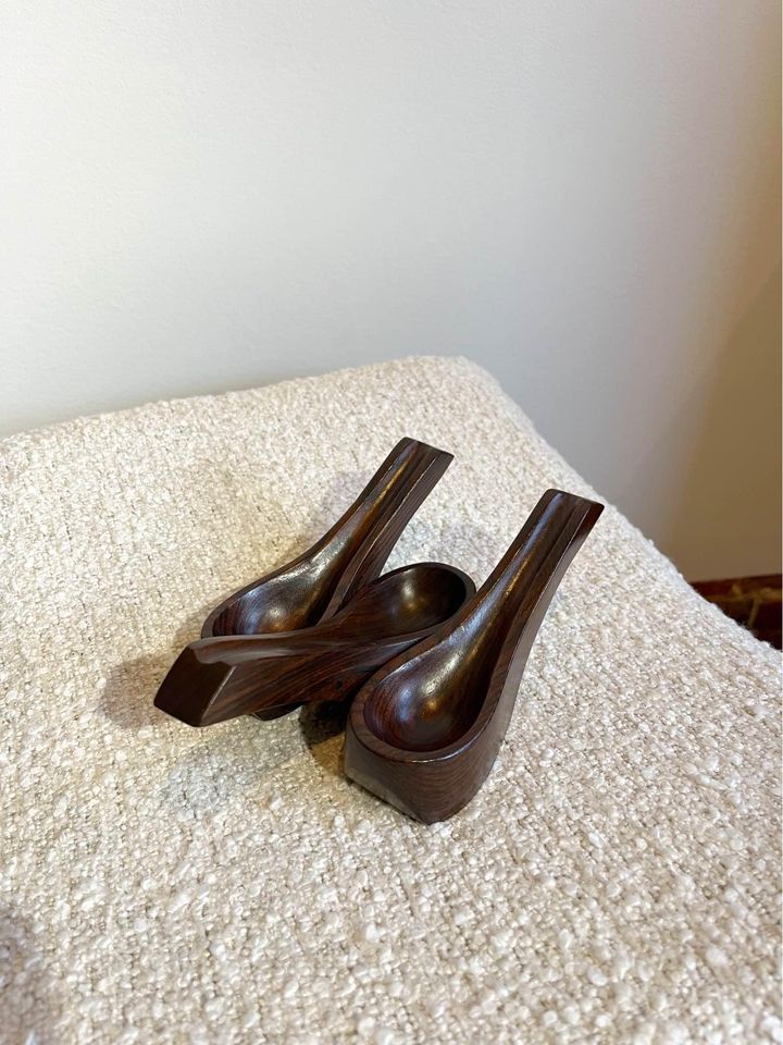 1960s Brazilian Rosewood Pipe Holder Sculpture by Jean Gillon