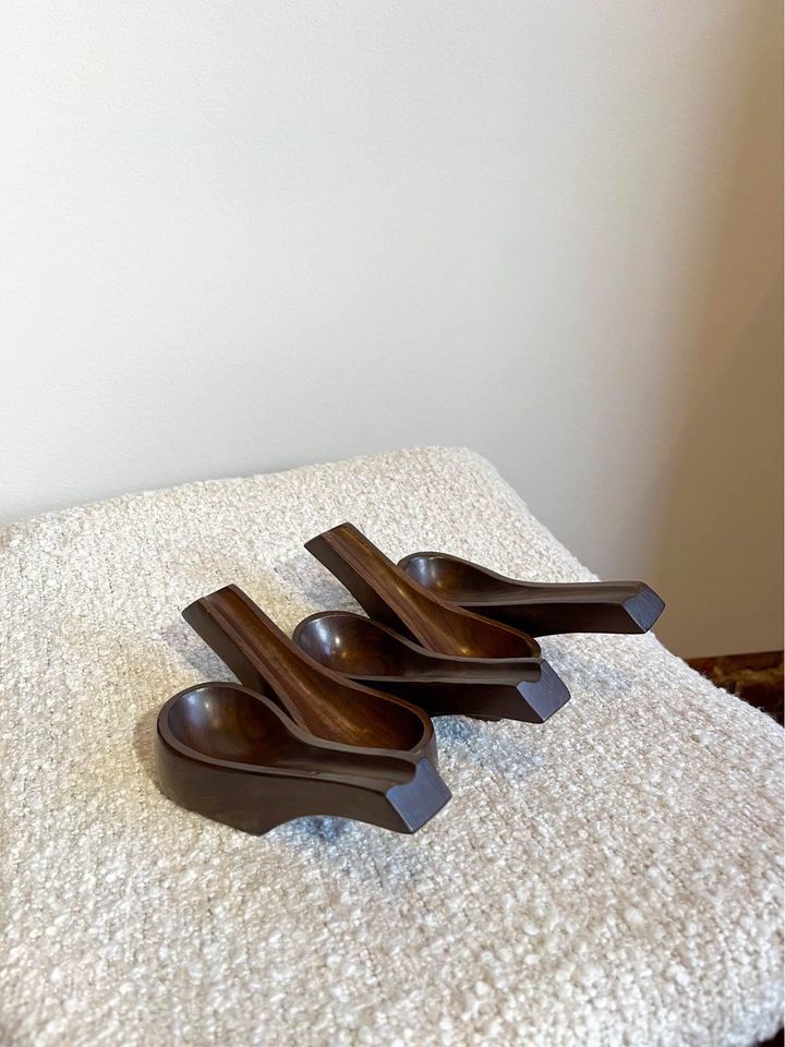 1960s Brazilian Rosewood Pipe Holder Sculpture by Jean Gillon