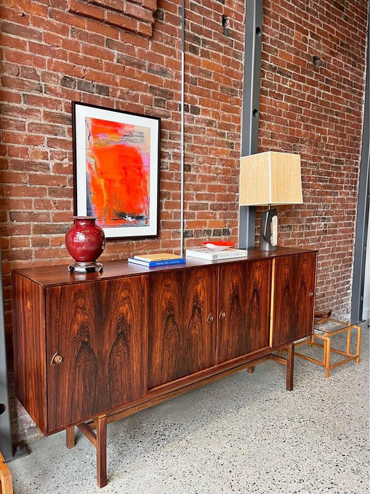 1960s Brazilian Rosewood Sideboard Credenza Made in Denmark