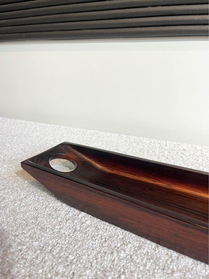 1960s Brazilian Rosewood Tray Vessel by Jean Gillon for Wood Art