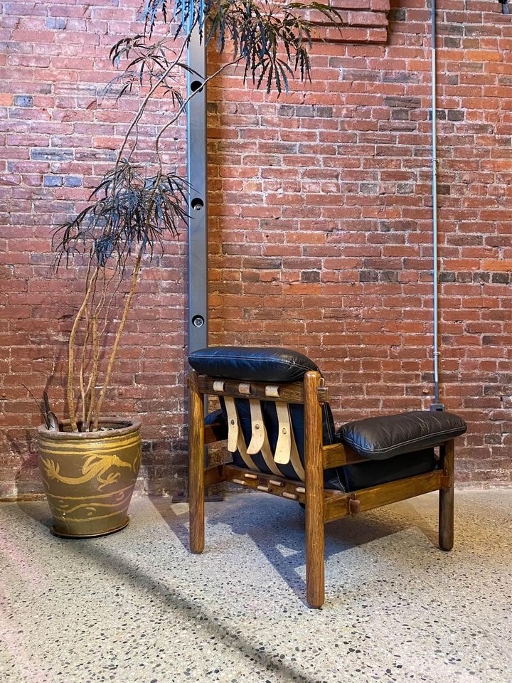 1960s Brazilian Rosewood and Leather Lounge Chair by Jean Gillon