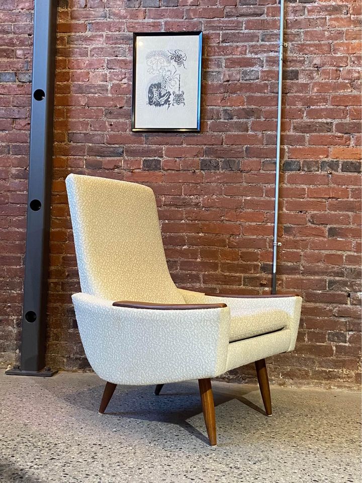 1960s Canadian Teak High Back Lounge Chair