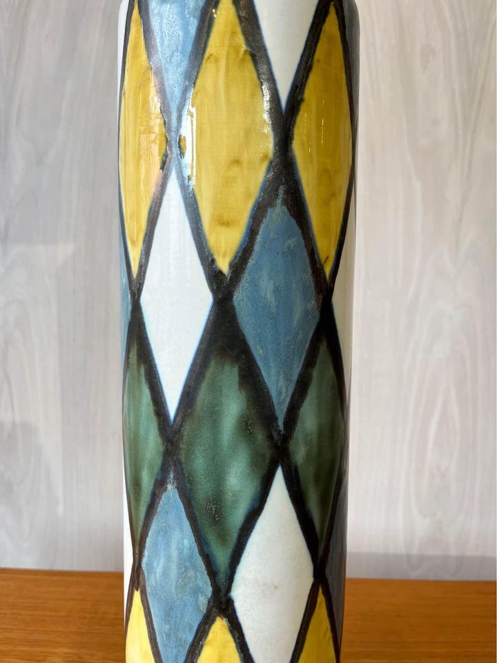 1960’s Ceramic Hand Painted Table Lamp by Lotte & Gunnar Bostland