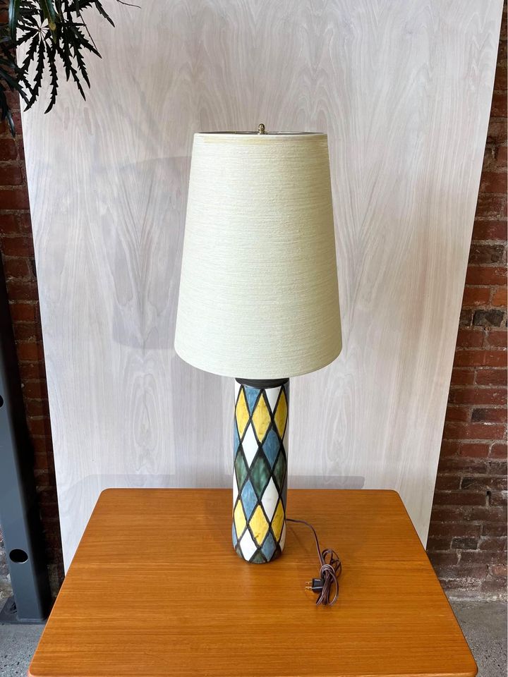 1960’s Ceramic Hand Painted Table Lamp by Lotte & Gunnar Bostland