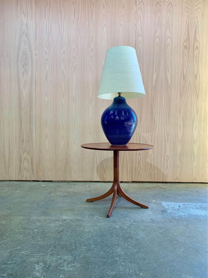 1960s Ceramic and Fibreglass “Lotte” Lamp by the Bostlund Family