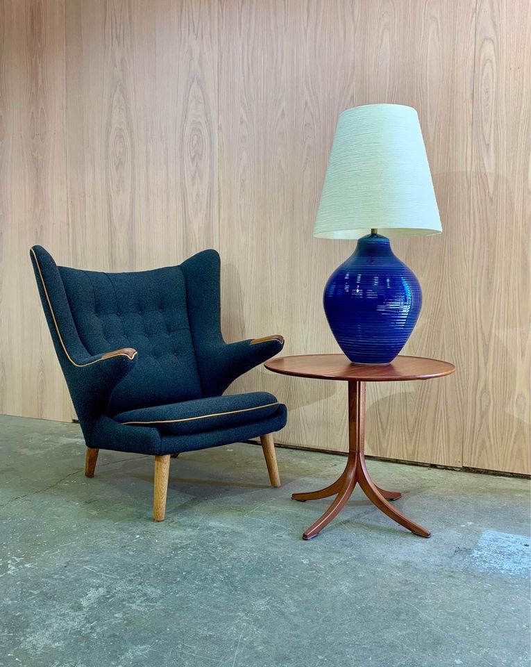 1960s Ceramic and Fibreglass “Lotte” Lamp by the Bostlund Family