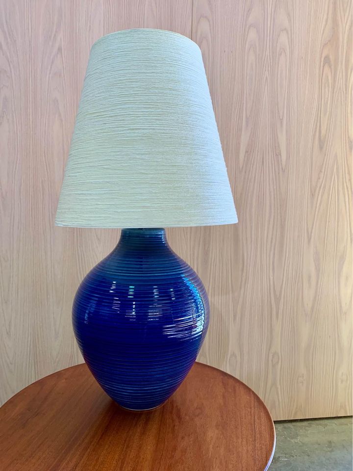 1960s Ceramic and Fibreglass “Lotte” Lamp by the Bostlund Family