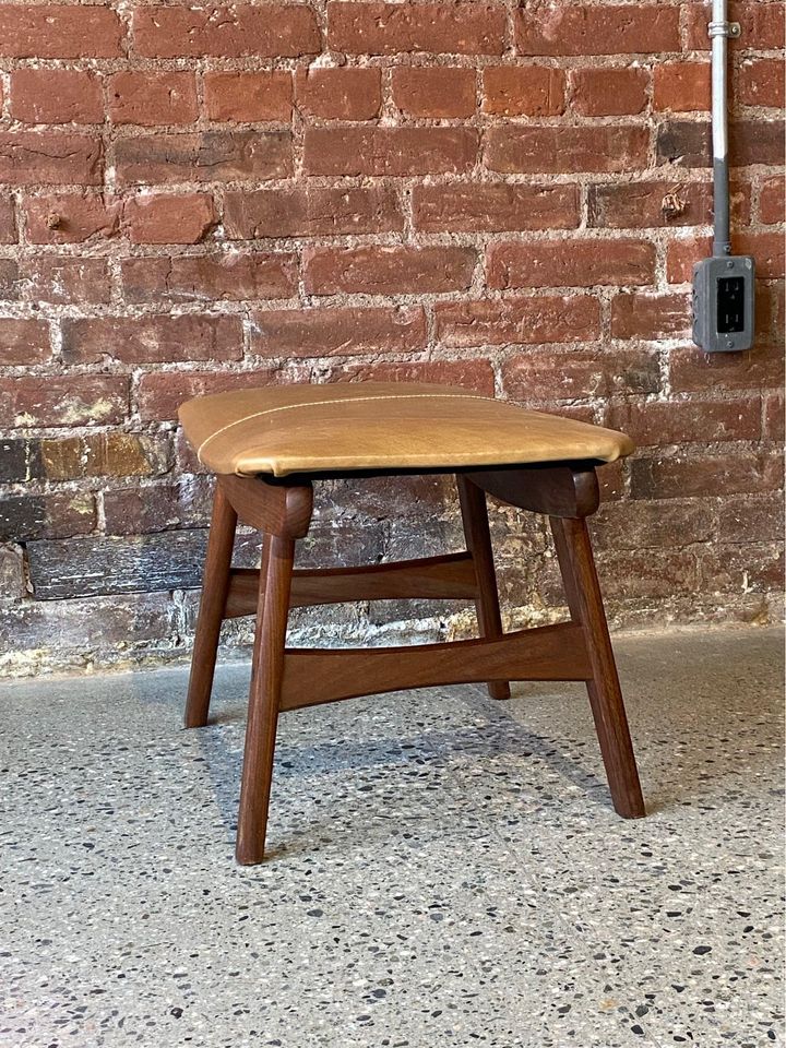 1960s Danish Afromosia Teak Foot Stool Ottoman