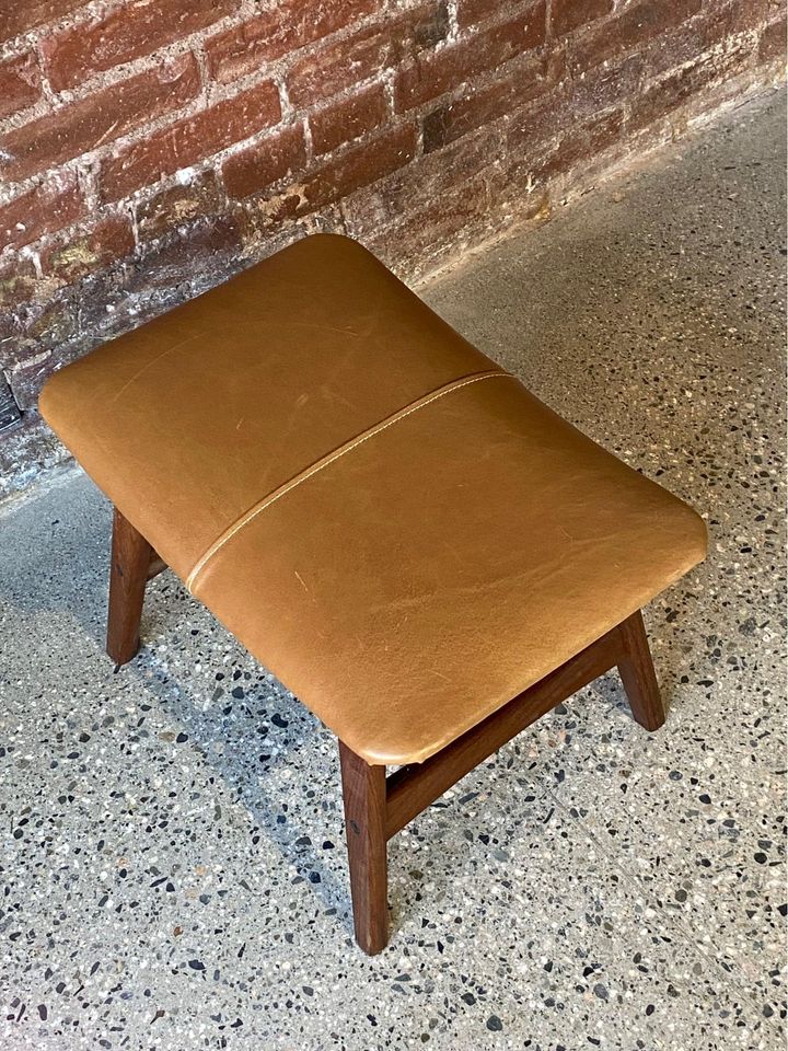 1960s Danish Afromosia Teak Foot Stool Ottoman