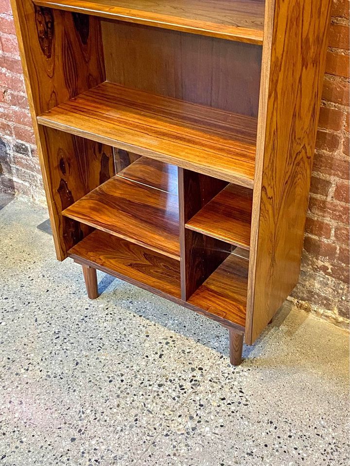 1960s Danish Rosewood Bookcase Bookshelf