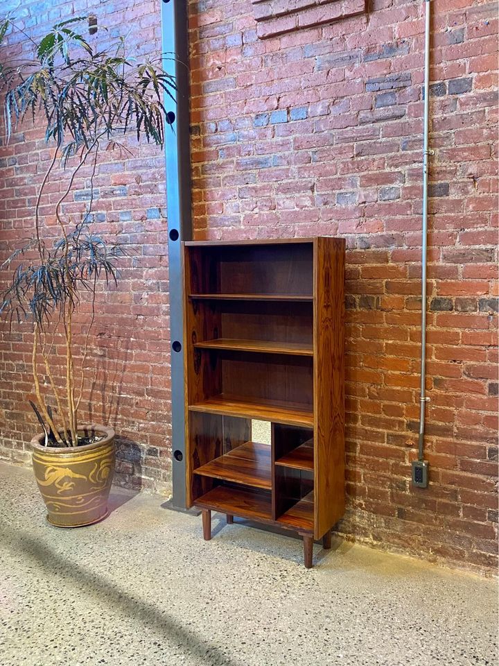 1960s Danish Rosewood Bookcase Bookshelf