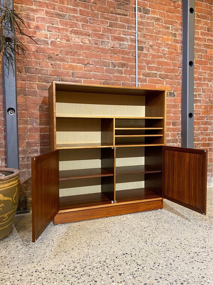 1960s Danish Rosewood Bookcase Cabinet