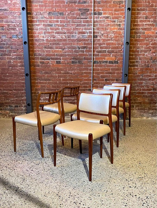 1960s Danish Rosewood Dining Chairs by Niels Møller