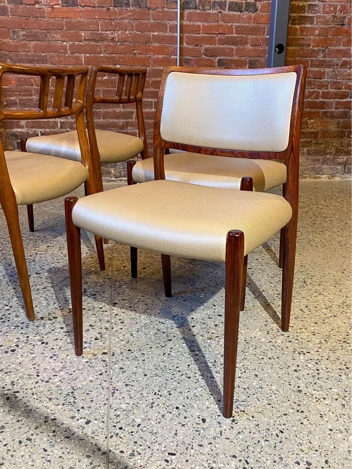 1960s Danish Rosewood Dining Chairs by Niels Møller