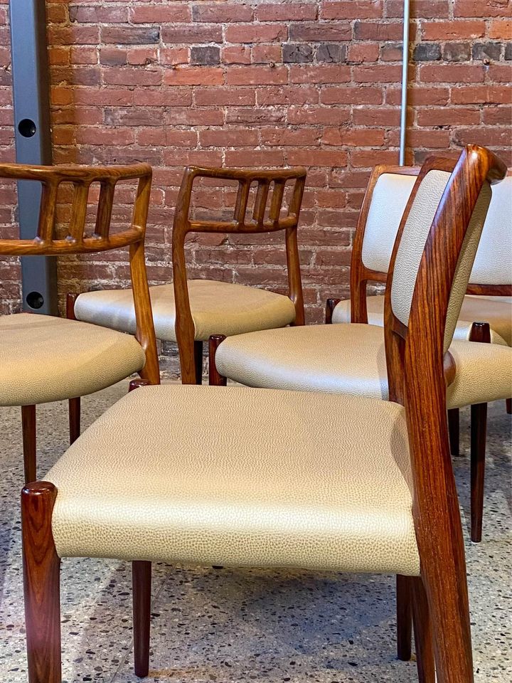 1960s Danish Rosewood Dining Chairs by Niels Møller