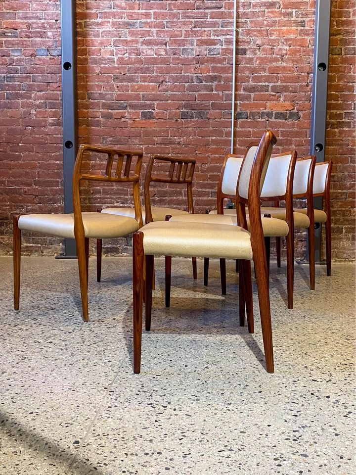 1960s Danish Rosewood Dining Chairs by Niels Møller