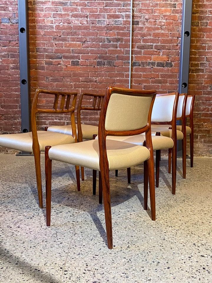 1960s Danish Rosewood Dining Chairs by Niels Møller