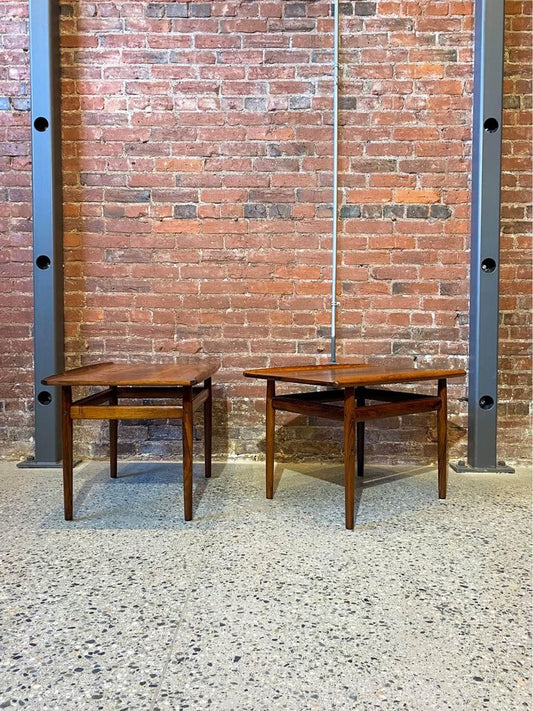 1960s Danish Rosewood Side End Tables by Grete Jalk