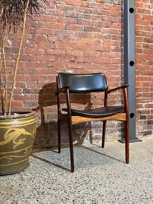 1960s Danish Rosewood and Leather Chair