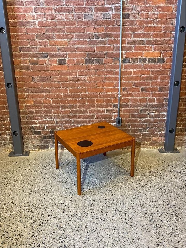 1960s Danish Solid Teak Coffee Side End Table by Magnus Olesen