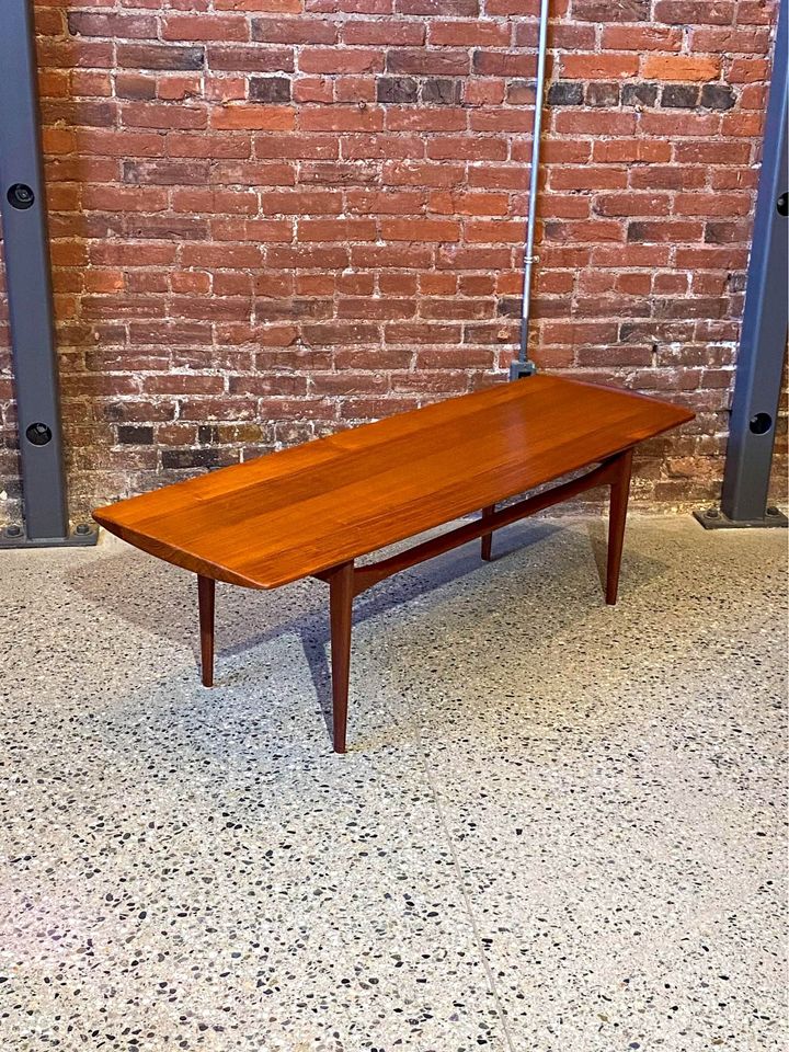 1960s Danish Solid Teak Coffee Table by Edvard Kindt-Larsen