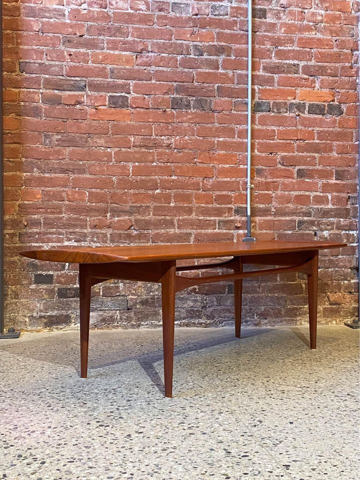 1960s Danish Solid Teak Coffee Table by Edvard Kindt-Larsen