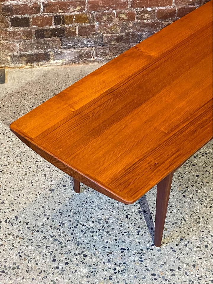 1960s Danish Solid Teak Coffee Table by Edvard Kindt-Larsen