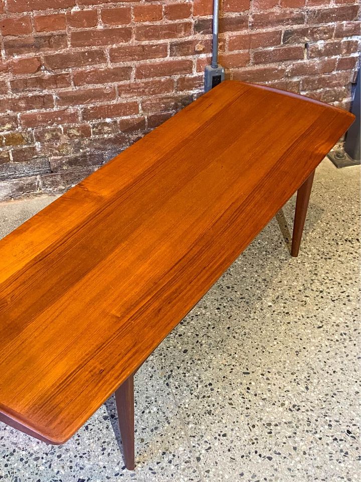 1960s Danish Solid Teak Coffee Table by Edvard Kindt-Larsen