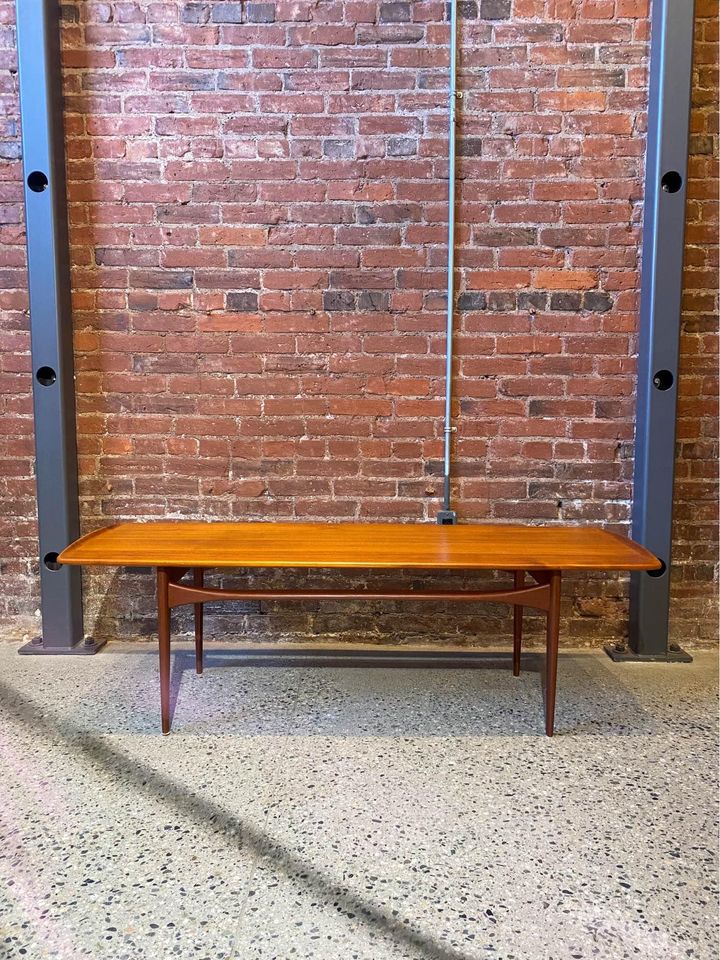 1960s Danish Solid Teak Coffee Table by Edvard Kindt-Larsen