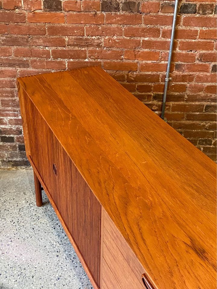 1960s Danish Solid Teak Credenza by Peter Hvidt