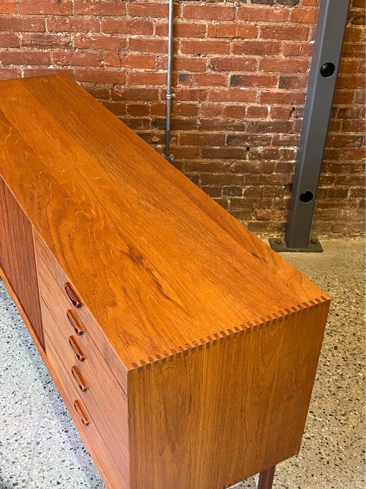 1960s Danish Solid Teak Credenza by Peter Hvidt