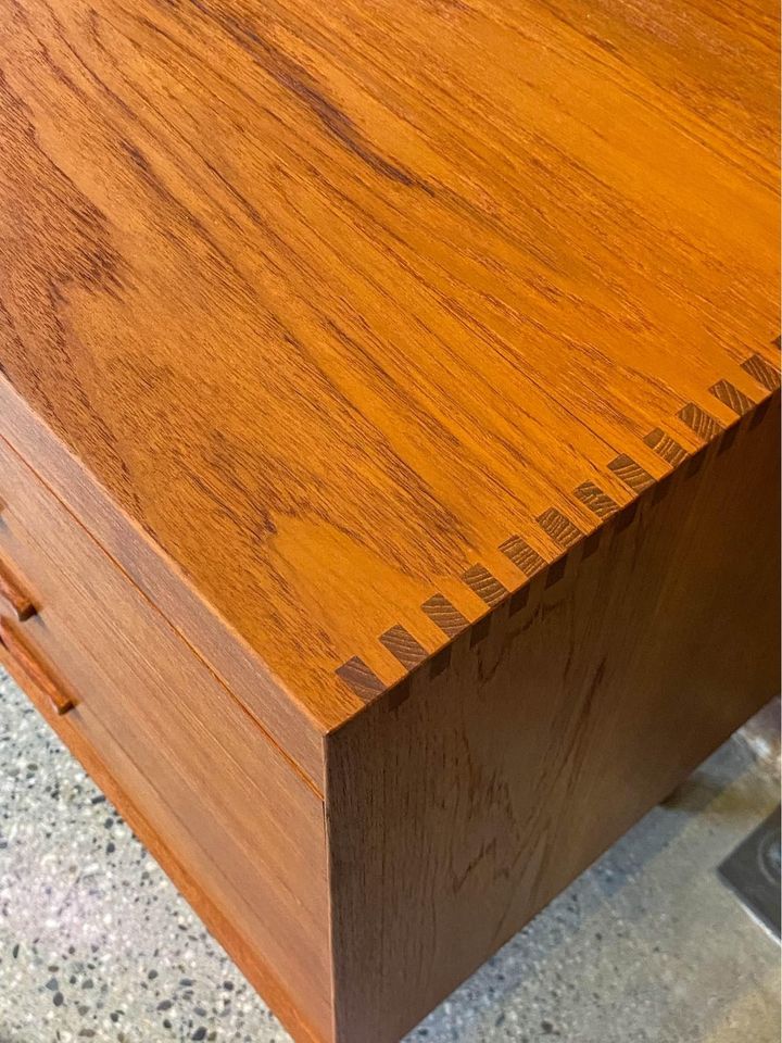 1960s Danish Solid Teak Credenza by Peter Hvidt