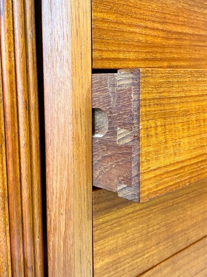 1960s Danish Solid Teak Credenza by Peter Hvidt