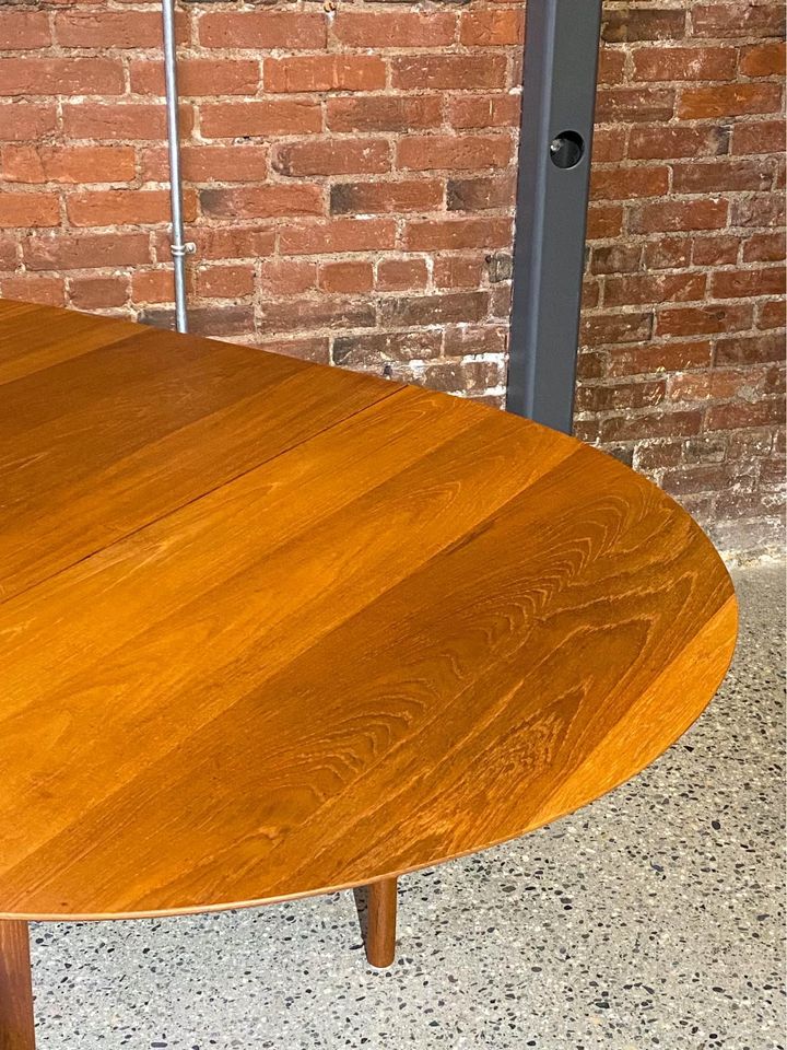 1960s Danish Solid Teak Dining Table by Peter Hvidt