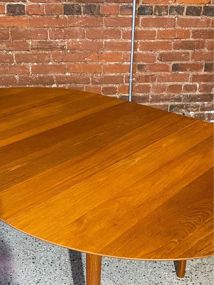 1960s Danish Solid Teak Dining Table by Peter Hvidt