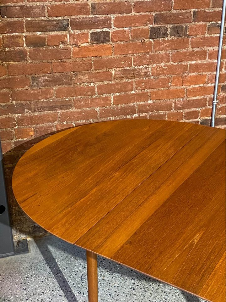 1960s Danish Solid Teak Dining Table by Peter Hvidt