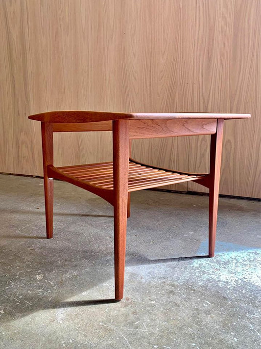 1960s Danish Solid teak Side End Table by Edvard Kindt-Larsen