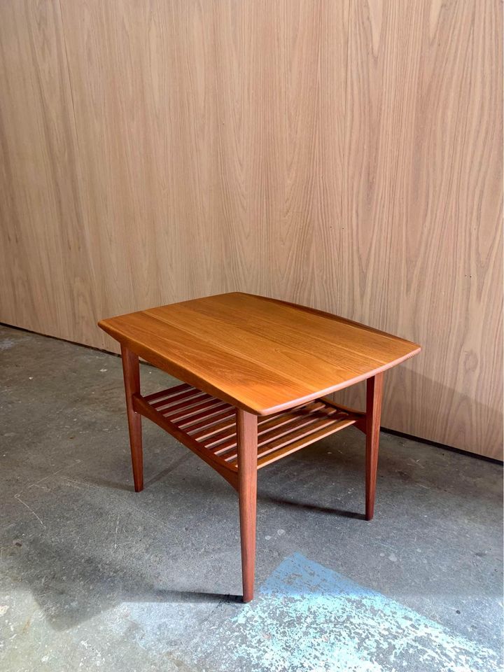 1960s Danish Solid teak Side End Table by Edvard Kindt-Larsen