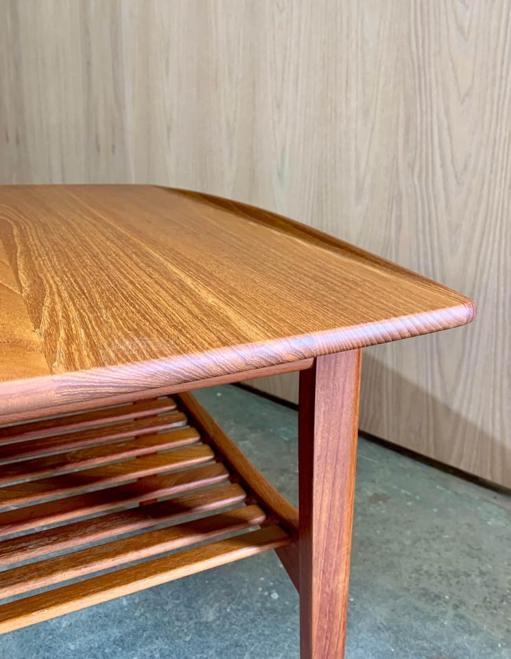 1960s Danish Solid teak Side End Table by Edvard Kindt-Larsen