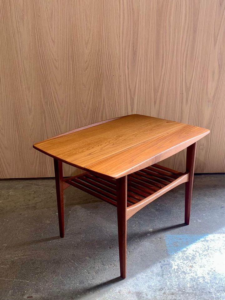 1960s Danish Solid teak Side End Table by Edvard Kindt-Larsen