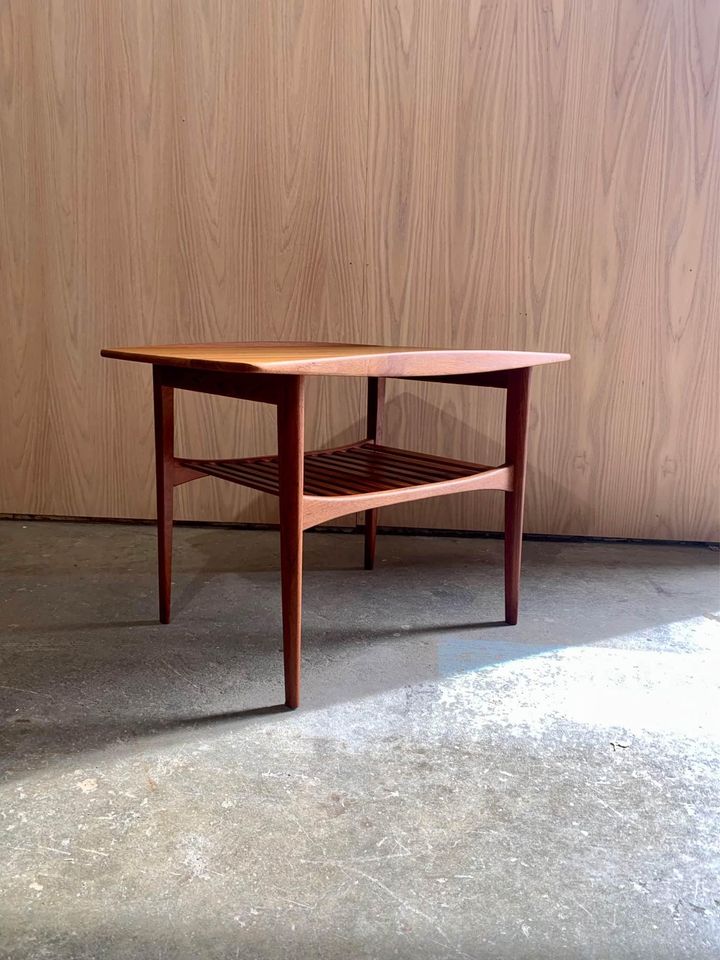 1960s Danish Solid teak Side End Table by Edvard Kindt-Larsen