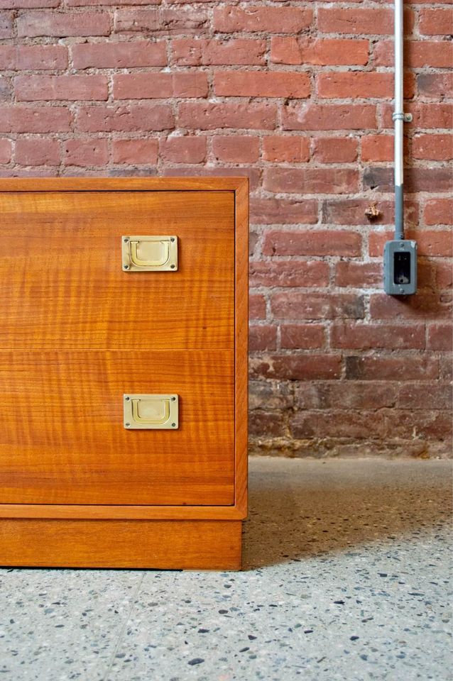 1960s Danish Teak Bar Cabinet Side Table