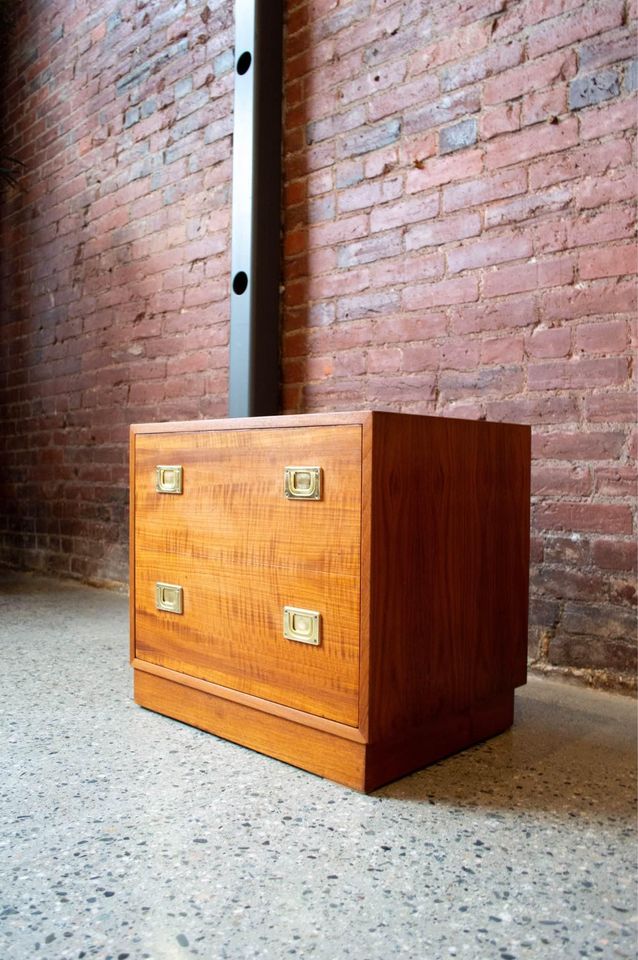 1960s Danish Teak Bar Cabinet Side Table