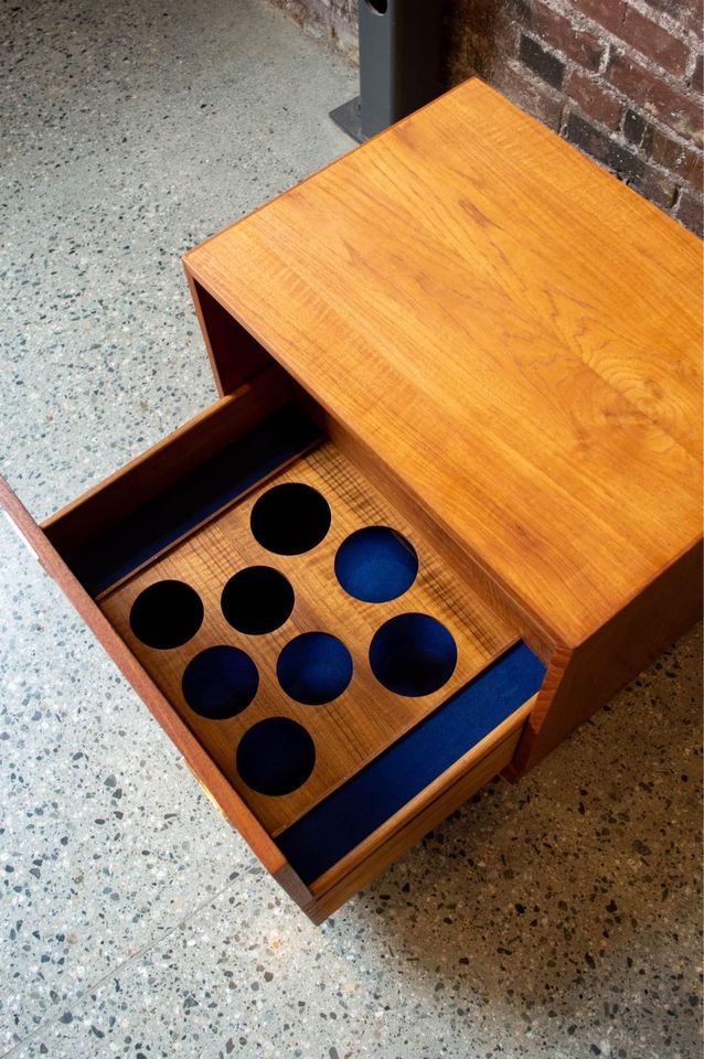 1960s Danish Teak Bar Cabinet Side Table